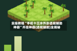 实操教程“手机十三水外卦透视辅助神器”开挂神器{透视辅助}全揭秘