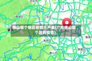 佛山哪个地区疫情不严重(广东佛山哪个区有疫情)