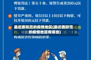 最近要防范的疫情地区(最近要防范的疫情地区有哪些)