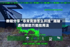 教程分享“非常竞游怎么开挂”揭秘透视辅助万能挂用法
