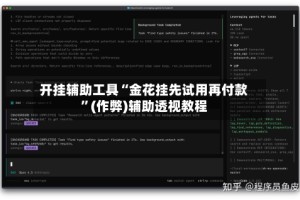 开挂辅助工具“金花挂先试用再付款”(作弊)辅助透视教程