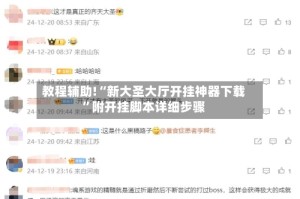 教程辅助!“新大圣大厅开挂神器下载”附开挂脚本详细步骤