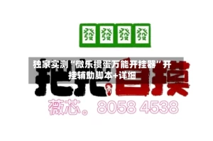 独家实测“微乐掼蛋万能开挂器”开挂辅助脚本+详细