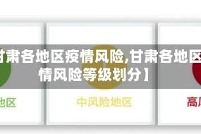 【甘肃各地区疫情风险,甘肃各地区疫情风险等级划分】