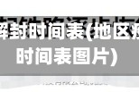 地区疫情解封时间表(地区疫情解封时间表图片)