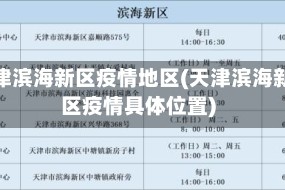 天津滨海新区疫情地区(天津滨海新区疫情具体位置)