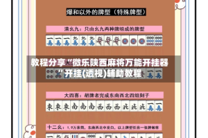 教程分享“微乐陕西麻将万能开挂器”开挂(透视)辅助教程