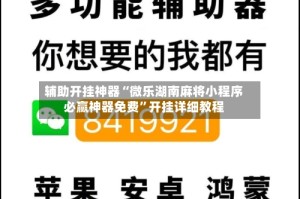 辅助开挂神器“微乐湖南麻将小程序必赢神器免费”开挂详细教程