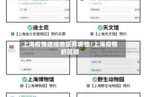 上海疫情途经地区有哪些/上海疫情的区域