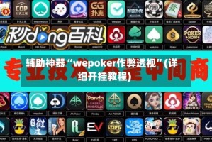 辅助神器“wepoker作弊透视”(详细开挂教程)