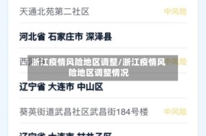 浙江疫情风险地区调整/浙江疫情风险地区调整情况