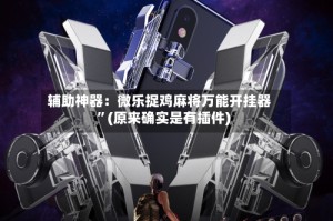 辅助神器：微乐捉鸡麻将万能开挂器”(原来确实是有插件)