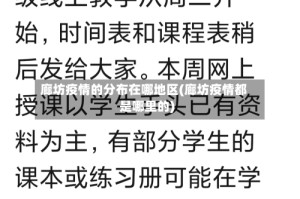 廊坊疫情的分布在哪地区(廊坊疫情都是哪里的)