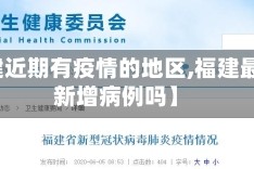 【福建近期有疫情的地区,福建最近有新增病例吗】