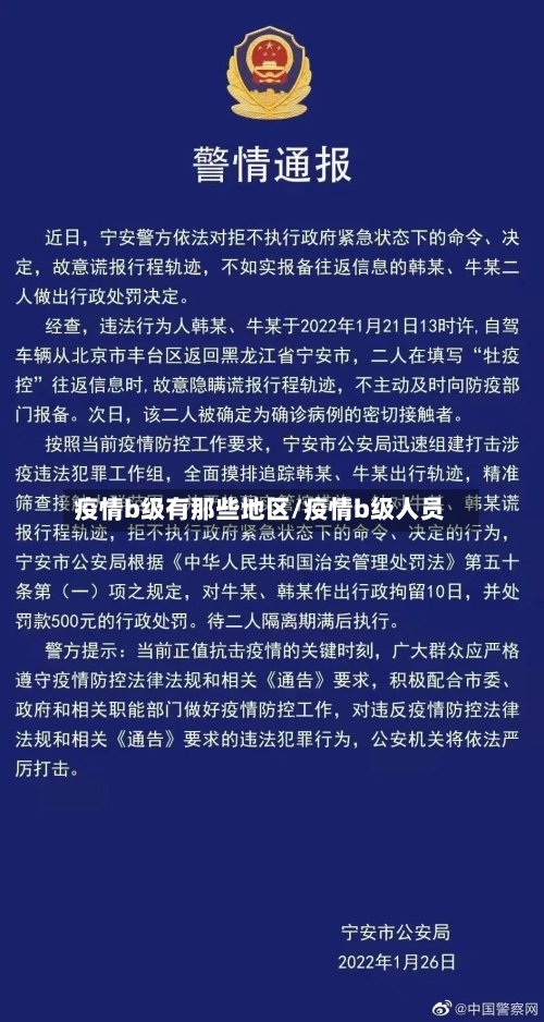 疫情b级有那些地区/疫情b级人员-第2张图片