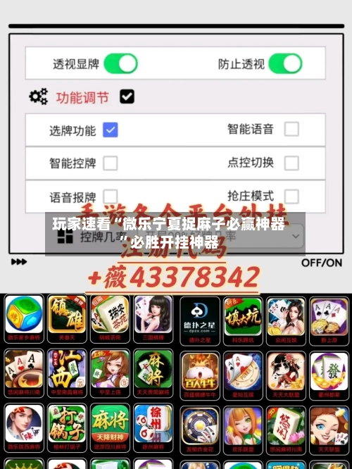 玩家速看“微乐宁夏捉麻子必赢神器	”必胜开挂神器-第2张图片