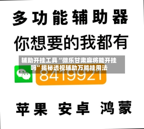 辅助开挂工具“微乐甘肃麻将能开挂吗	”揭秘透视辅助万能挂用法-第1张图片