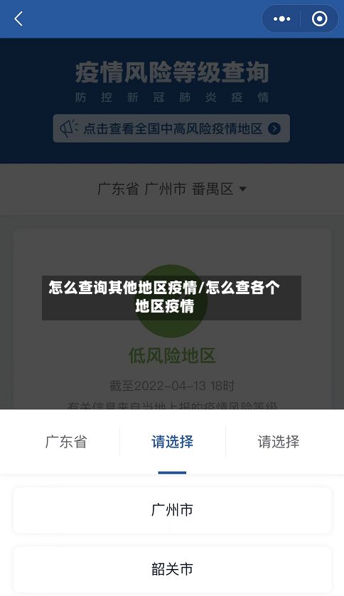 怎么查询其他地区疫情/怎么查各个地区疫情-第1张图片
