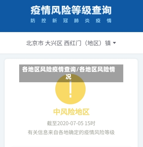 各地区风险疫情查询/各地区风险情况-第1张图片