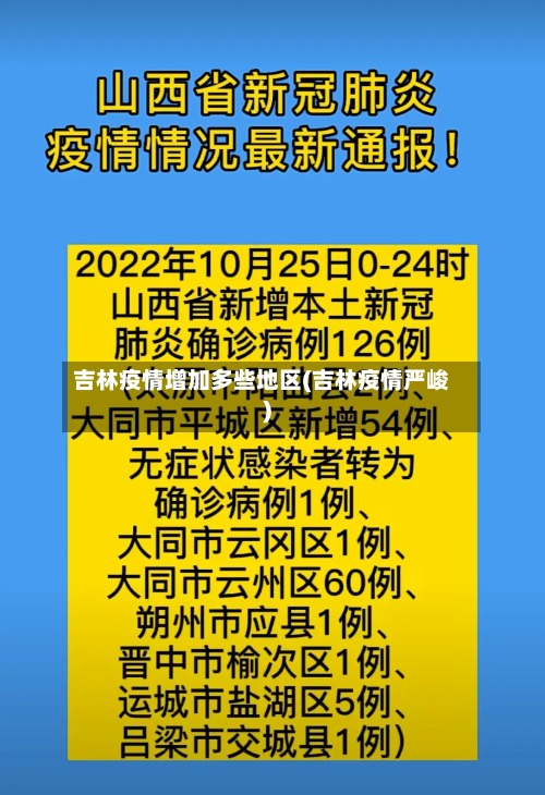 吉林疫情增加多些地区(吉林疫情严峻)-第3张图片