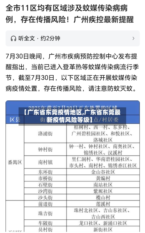 【广东省东莞疫情地区,广东省东莞最新疫情风险等级】-第2张图片