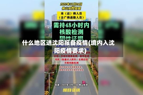 什么地区进沈阳报备疫情(境内入沈阳疫情要求)-第3张图片